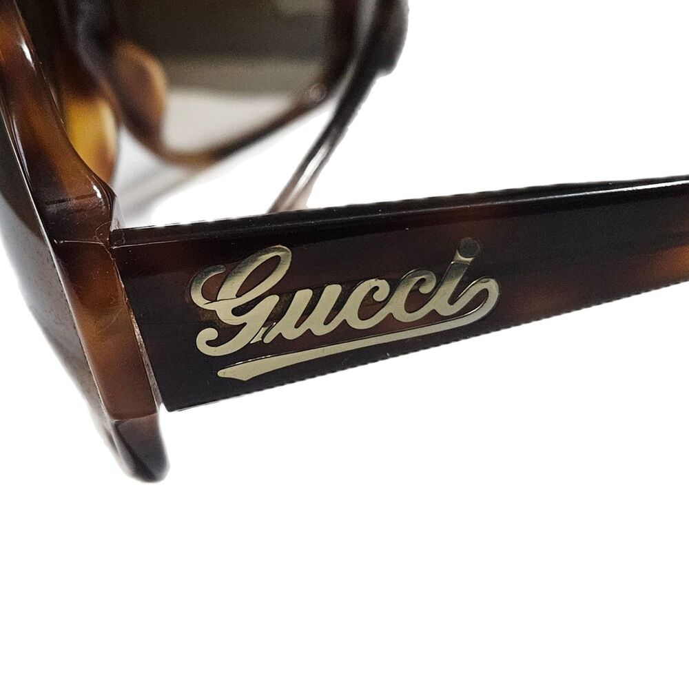 Gucci Oversized Tortoiseshell Sunglasses Brown Gradient Logo + Case GG 2948/S - Picture 7 of 10